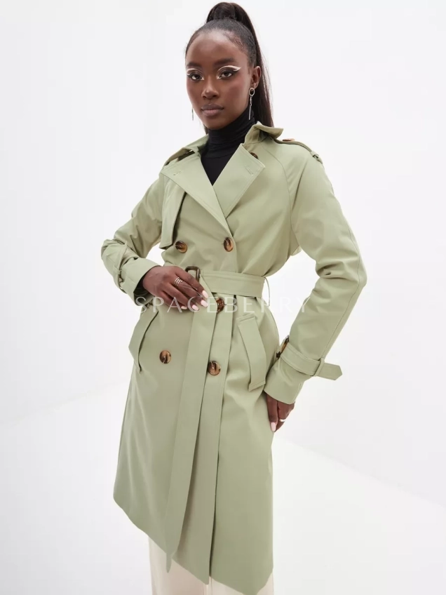 Плащ тренч длинный оверсайз на осень демисезонный